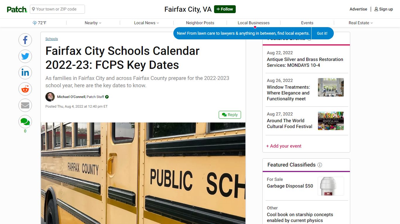 Fairfax City Schools Calendar 2022-23: FCPS Key Dates