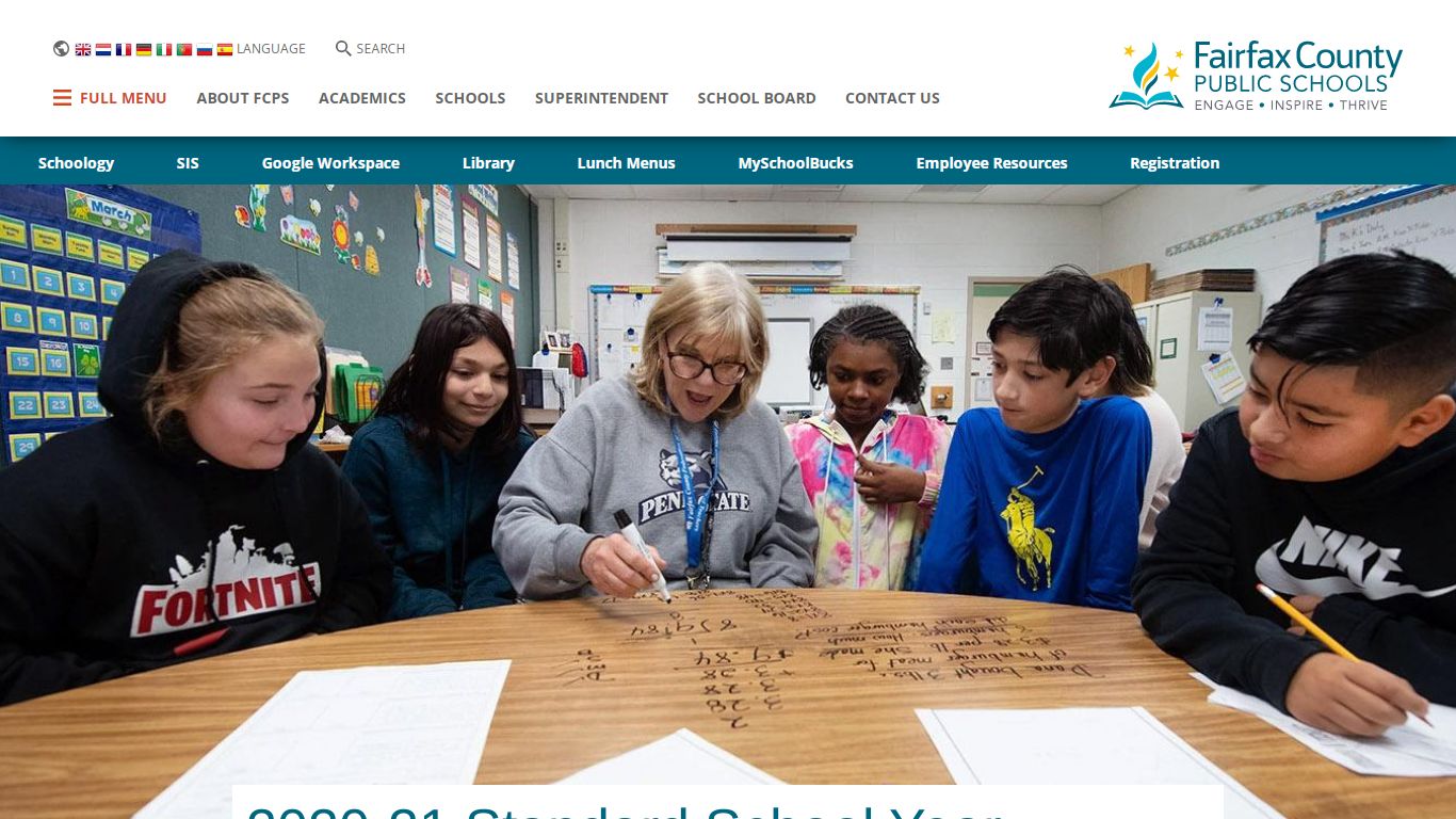 2020-21 Standard School Year Calendar - Fairfax County Public Schools